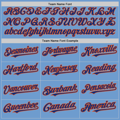 Custom Light Blue Royal-Orange Bomber Full-Snap Varsity Letterman Two Tone Hoodie Jacket