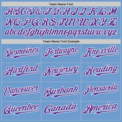 Custom Light Blue Purple-White Bomber Full-Snap Varsity Letterman Two Tone Hoodie Jacket