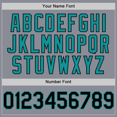 Custom Gray Black-Teal Bomber Full-Snap Varsity Letterman Two Tone Hoodie Jacket