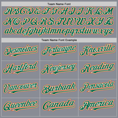 Custom Gray Kelly Green-Orange Bomber Full-Snap Varsity Letterman Two Tone Hoodie Jacket