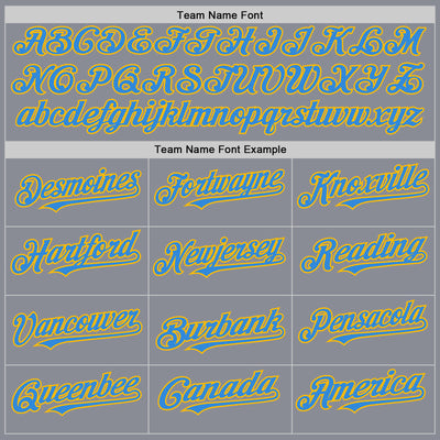 Custom Gray Powder Blue Gold-Navy Bomber Full-Snap Varsity Letterman Two Tone Hoodie Jacket