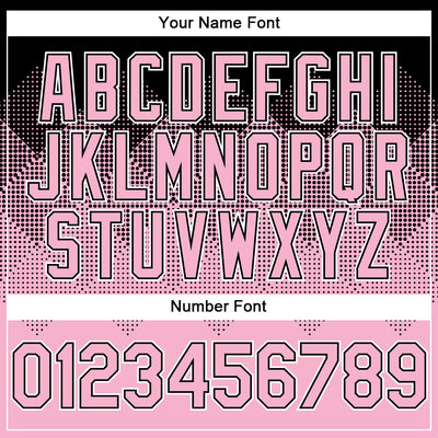 Custom Black Light Pink-White Gradient Square Shape 3D Pattern Design Bomber Full-Snap Varsity Letterman Hoodie Jacket