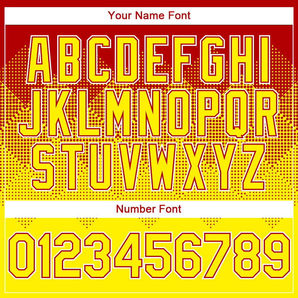 Custom Red Light Yellow-White Gradient Square Shape 3D Pattern Design Bomber Full-Snap Varsity Letterman Hoodie Jacket