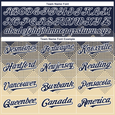 Custom Navy Cream-White Gradient Square Shape 3D Pattern Design Bomber Full-Snap Varsity Letterman Hoodie Jacket