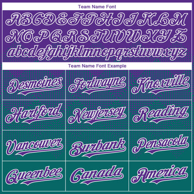 Custom Purple Teal-White Gradient Square Shape 3D Pattern Design Bomber Full-Snap Varsity Letterman Hoodie Jacket