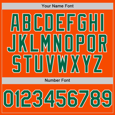 Custom Orange Kelly Green-White Bomber Full-Snap Varsity Letterman Hoodie Jacket