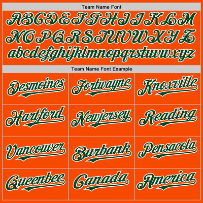 Custom Orange Green-White Bomber Full-Snap Varsity Letterman Two Tone Hoodie Jacket