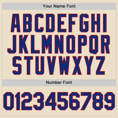 Custom Cream Royal Red-White Bomber Full-Snap Varsity Letterman Hoodie Jacket