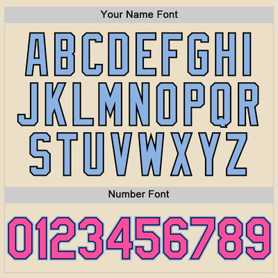 Custom Cream Pink Black-Light Blue Bomber Full-Snap Varsity Letterman Two Tone Hoodie Jacket