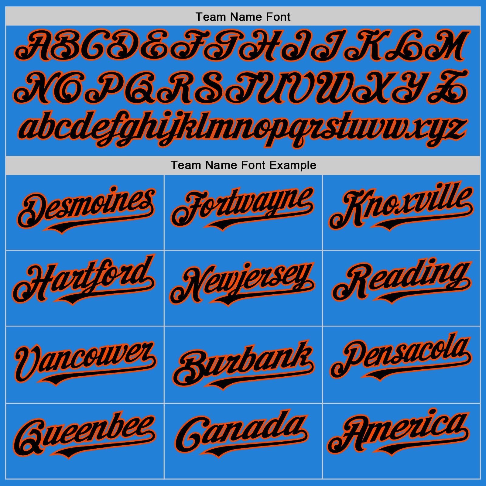 Custom Powder Blue Black-Orange Bomber Full-Snap Varsity Letterman Hoodie Jacket