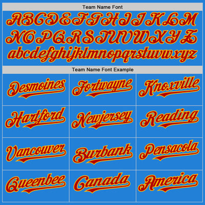 Custom Powder Blue Red-Gold Bomber Full-Snap Varsity Letterman Hoodie Jacket