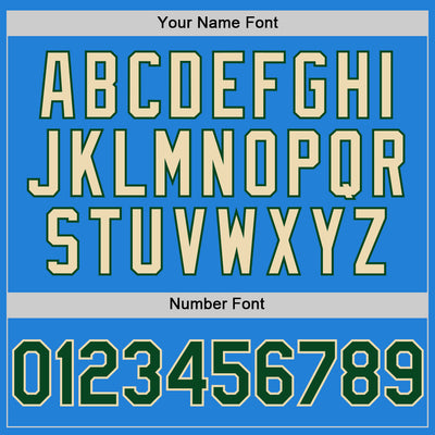 Custom Powder Blue Green-Cream Bomber Full-Snap Varsity Letterman Two Tone Hoodie Jacket