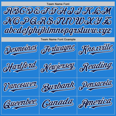 Custom Powder Blue Navy-White Bomber Full-Snap Varsity Letterman Two Tone Hoodie Jacket