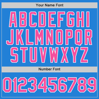 Custom Powder Blue Pink-White Bomber Full-Snap Varsity Letterman Two Tone Hoodie Jacket