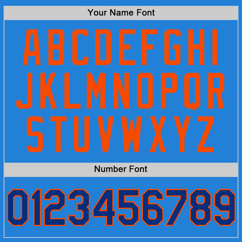 Custom Powder Blue Royal-Orange Bomber Full-Snap Varsity Letterman Two Tone Hoodie Jacket