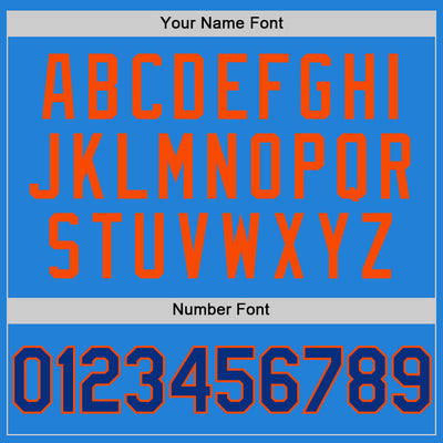 Custom Powder Blue Royal-Orange Bomber Full-Snap Varsity Letterman Two Tone Hoodie Jacket