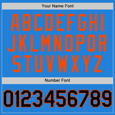 Custom Powder Blue Black-Orange Bomber Full-Snap Varsity Letterman Two Tone Hoodie Jacket