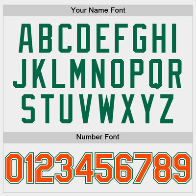 Custom White Orange-Kelly Green Bomber Full-Snap Varsity Letterman Hoodie Jacket