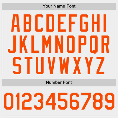 Custom White Orange Bomber Full-Snap Varsity Letterman Hoodie Jacket