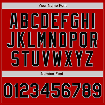 Custom Red Black-Gray Bomber Varsity Letterman Zipper Jacket