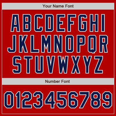 Custom Red Navy-White Bomber Varsity Letterman Zipper Jacket