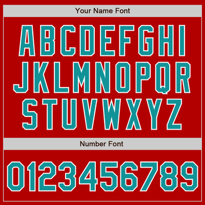 Custom Red Teal-White Bomber Varsity Letterman Zipper Jacket