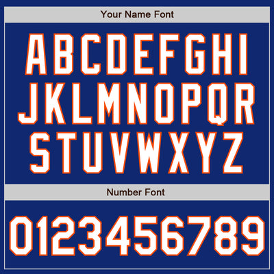 Custom Royal White-Orange Bomber Varsity Letterman Zipper Jacket