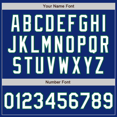 Custom Royal White-Kelly Green Bomber Varsity Letterman Zipper Jacket