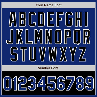 Custom Royal Black-White Bomber Varsity Letterman Two Tone Zipper Jacket