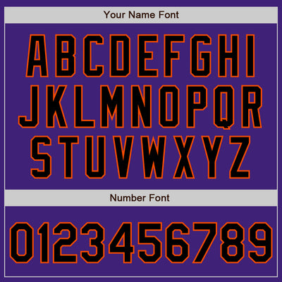 Custom Purple Black-Orange Bomber Varsity Letterman Zipper Jacket