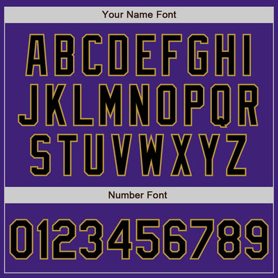 Custom Purple Black-Old Gold Bomber Varsity Letterman Zipper Jacket