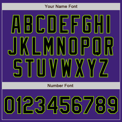 Custom Purple Black-Neon Green Bomber Varsity Letterman Zipper Jacket