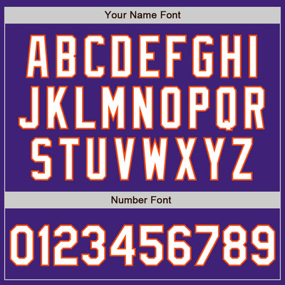 Custom Purple White-Orange Bomber Varsity Letterman Zipper Jacket