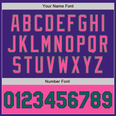 Custom Purple Pink-Kelly Green Bomber Varsity Letterman Two Tone Zipper Jacket