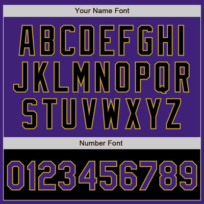 Custom Purple Black-Old Gold Bomber Varsity Letterman Two Tone Zipper Jacket