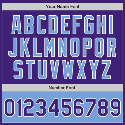 Custom Purple Light Blue-White Bomber Varsity Letterman Two Tone Zipper Jacket