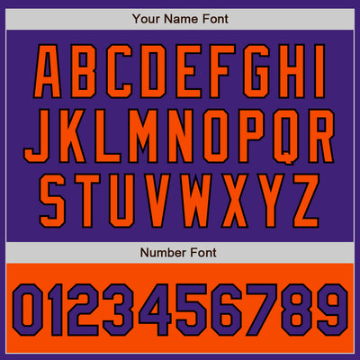 Custom Purple Orange-Black Bomber Varsity Letterman Two Tone Zipper Jacket