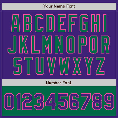 Custom Purple Kelly Green-Pink Bomber Varsity Letterman Two Tone Zipper Jacket