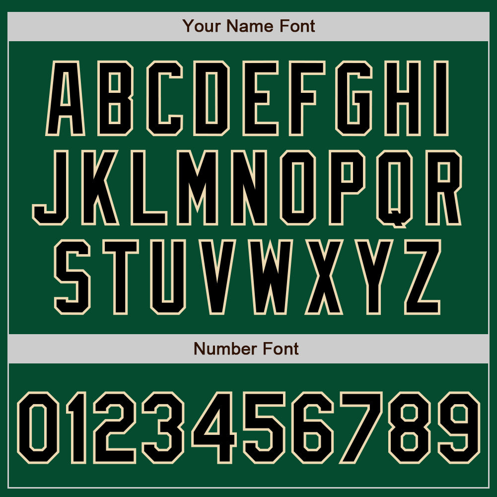 Custom Kelly Green Black-Cream Bomber Varsity Letterman Zipper Jacket