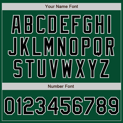 Custom Kelly Green Black-White Bomber Varsity Letterman Zipper Jacket