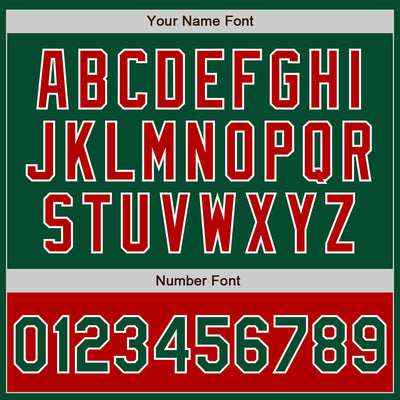 Custom Kelly Green Red-White Bomber Varsity Letterman Two Tone Zipper Jacket