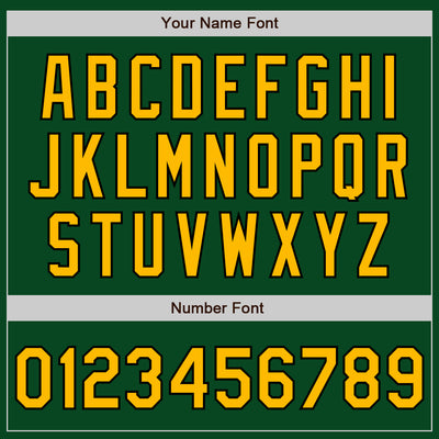 Custom Green Gold-Black Bomber Varsity Letterman Zipper Jacket