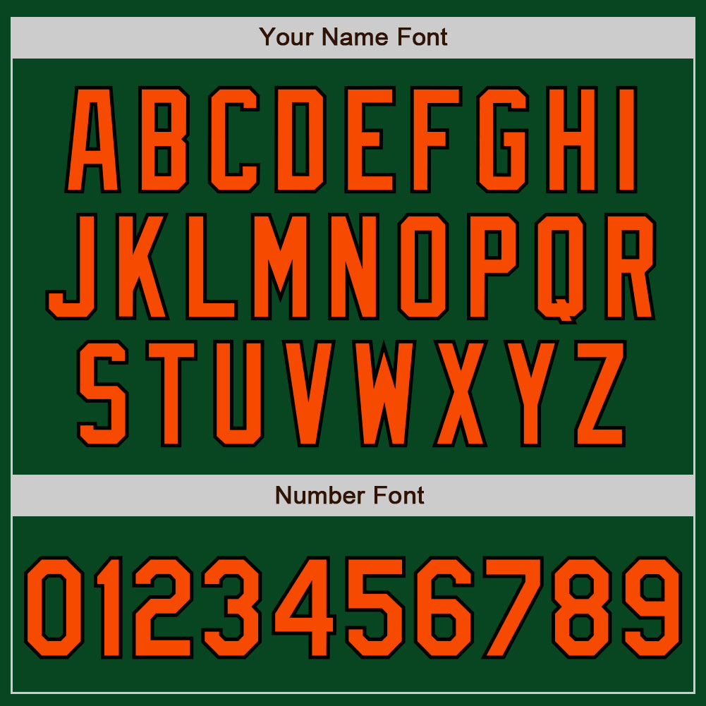 Custom Green Orange-Black Bomber Varsity Letterman Zipper Jacket