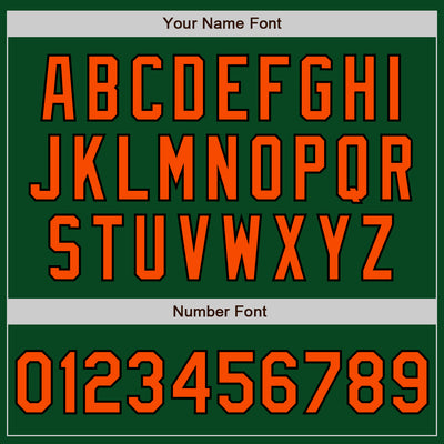 Custom Green Orange-Black Bomber Varsity Letterman Zipper Jacket