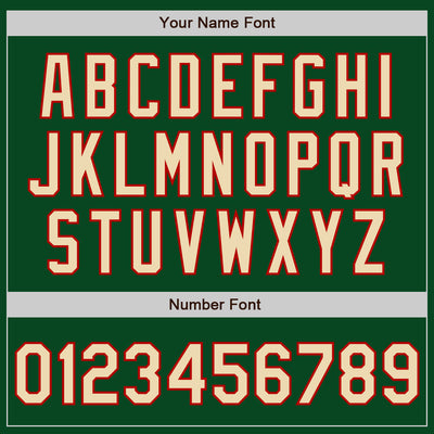 Custom Green Cream-Red Bomber Varsity Letterman Zipper Jacket