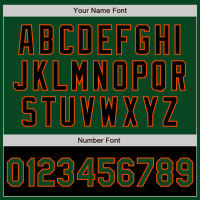 Custom Green Black-Orange Bomber Varsity Letterman Two Tone Zipper Jacket