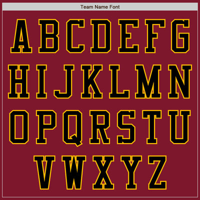 Custom Crimson Black-Gold Bomber Varsity Letterman Two Tone Zipper Jacket