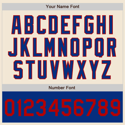 Custom Cream Red Royal-White Bomber Varsity Letterman Two Tone Zipper Jacket