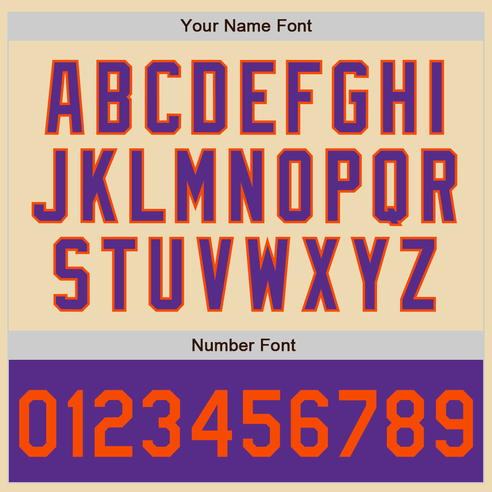 Custom Cream Orange Purple-White Bomber Varsity Letterman Two Tone Zipper Jacket