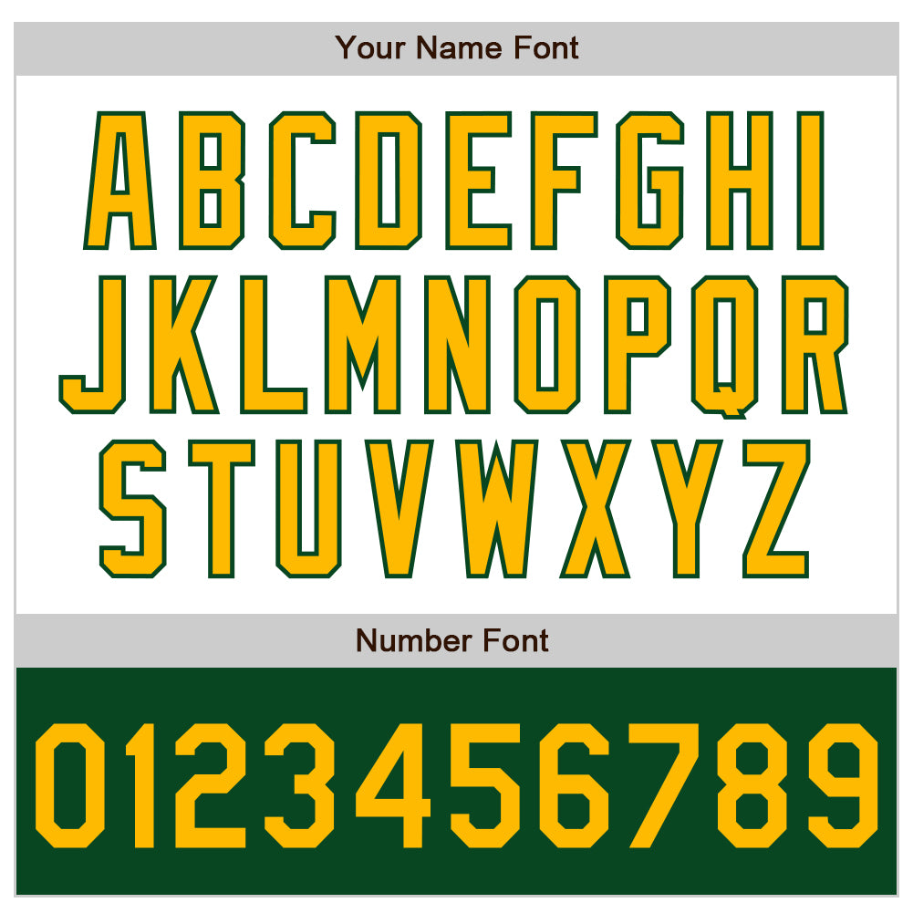 Custom White Gold-Green Bomber Varsity Letterman Two Tone Zipper Jacket